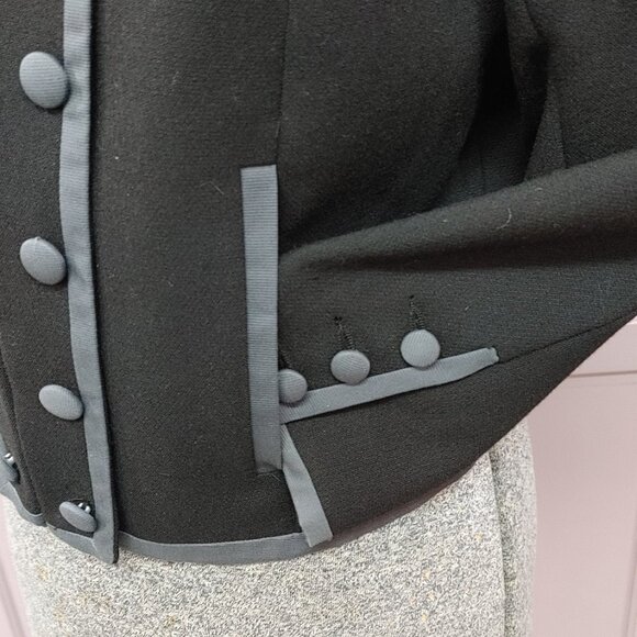 Excellent Vintage Military inspired Jacket, Size 12 Medium, Black and Grey - Picture 3 of 8